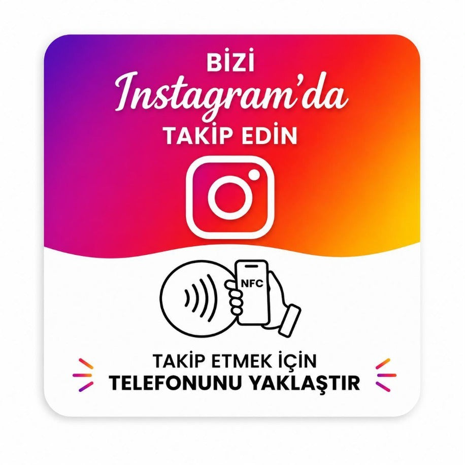 Instagram NFC Akıllı Takip Kartı
