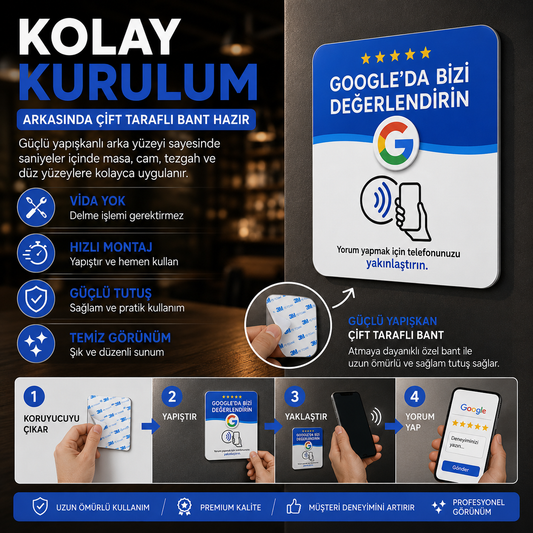 Google Yorum NFC Akıllı Yorum Kartı